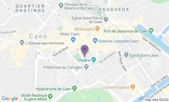 Localisation BNP Paribas Agence de Caen