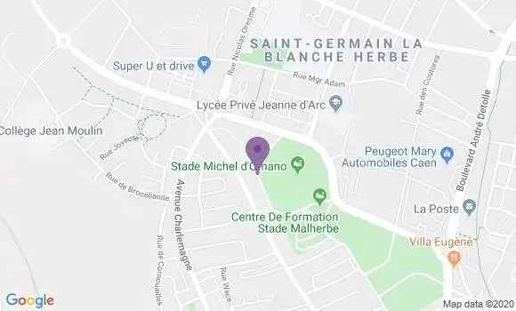 Localisation BNP Paribas Agence de Caen Beaulieu