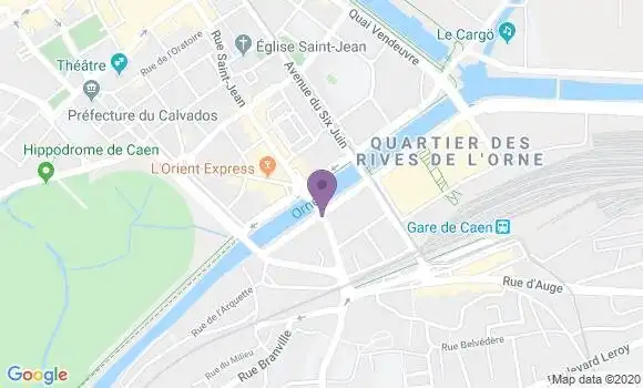 Localisation BNP Paribas Agence de Caen Vaucelles