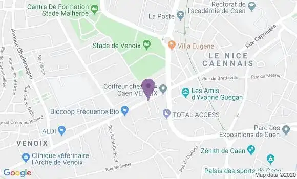 Localisation BNP Paribas Agence de Caen Venoix
