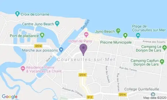 Localisation BNP Paribas Agence de Courseulles sur Mer