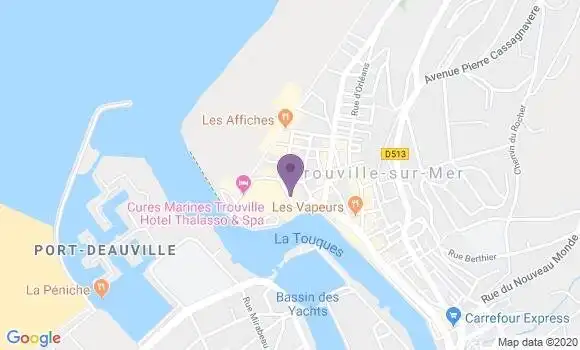 Localisation BNP Paribas Agence de Trouville sur Mer