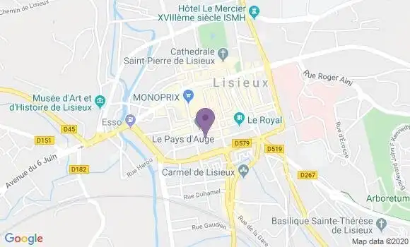 Localisation LCL Agence de Lisieux