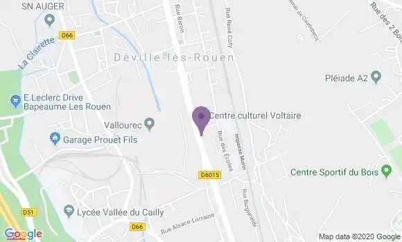 Localisation BNP Paribas Agence de Deville lès Rouen