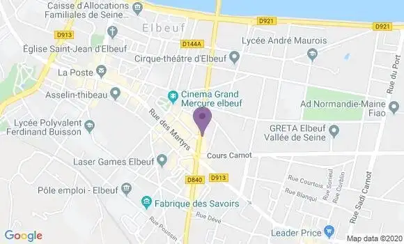 Localisation BNP Paribas Agence d