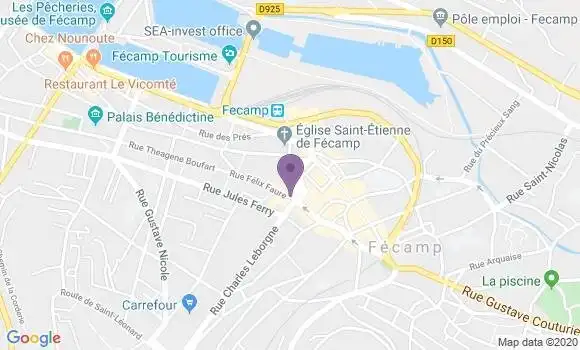 Localisation BNP Paribas Agence de Fécamp