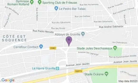 Localisation BNP Paribas Agence de Le Havre Graville