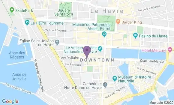 Localisation BNP Paribas Agence de Le Havre les Halles