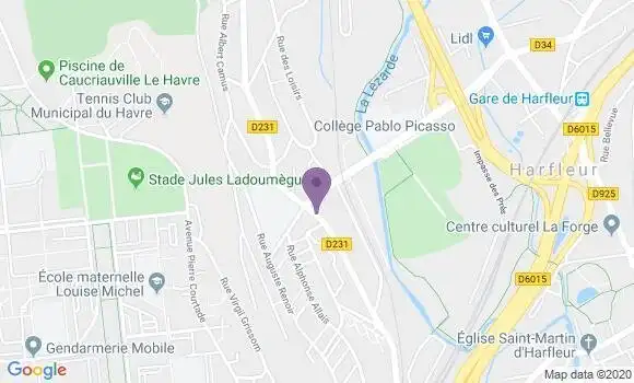 Localisation BNP Paribas Agence de Le Havre Président René Coty