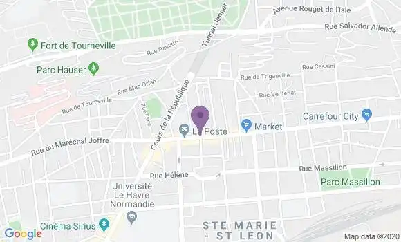 Localisation BNP Paribas Agence de Le Havre Rond Point