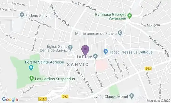 Localisation BNP Paribas Agence de Le Havre Sanvic