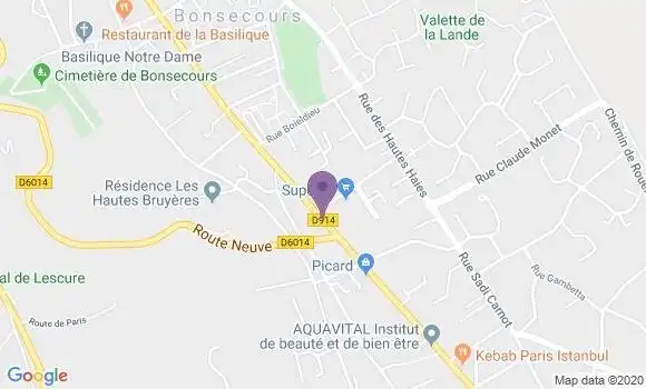 Localisation BNP Paribas Agence de Le Mesnil Esnard