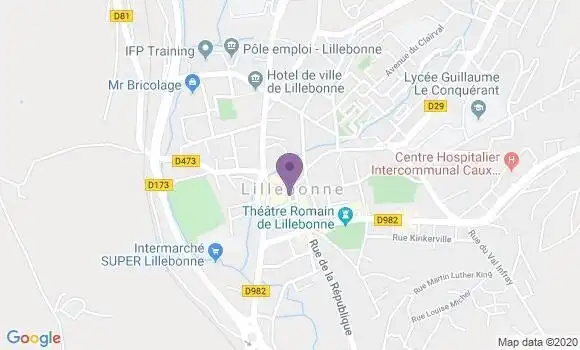 Localisation BNP Paribas Agence de Lillebonne
