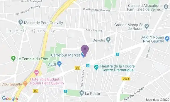 Localisation BNP Paribas Agence de Le Petit Quevilly
