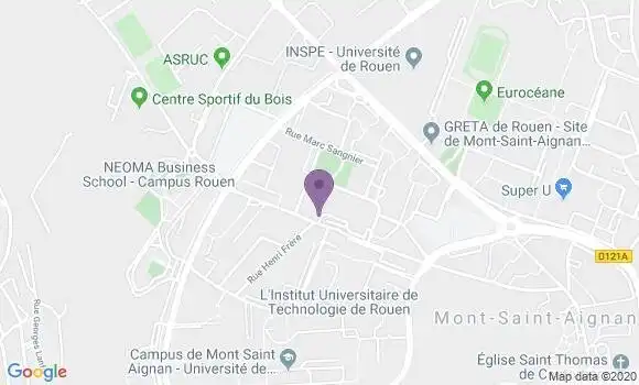 Localisation BNP Paribas Agence de Mont Saint Aignan