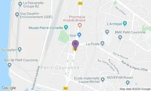 Localisation BNP Paribas Agence de Petit Couronne