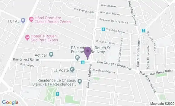 Localisation BNP Paribas Agence de Saint Etienne du Rouvray