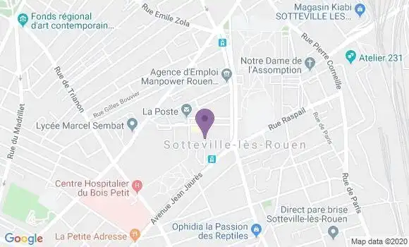 Localisation BNP Paribas Agence de Sotteville lès Rouen