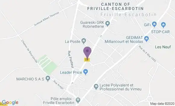 Localisation BNP Paribas Agence de Friville Escarbotin