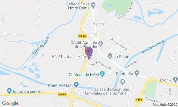 Localisation BNP Paribas Agence d