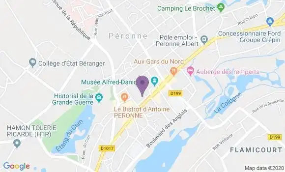 Localisation BNP Paribas Agence de Péronne