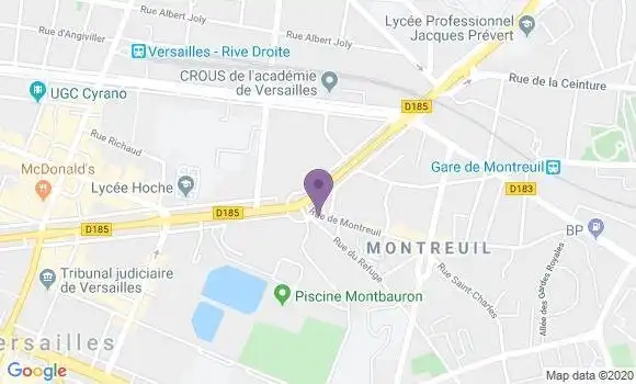 Localisation LCL Agence de Versailles Montreuil