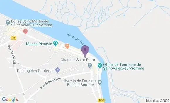 Localisation BNP Paribas Agence de Saint Valéry sur Somme