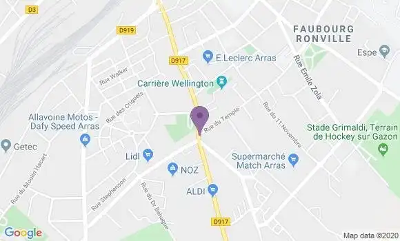 Localisation BNP Paribas Agence d