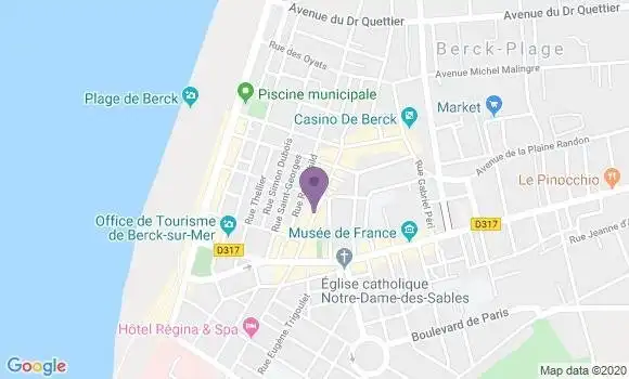 Localisation BNP Paribas Agence de Berck sur Mer