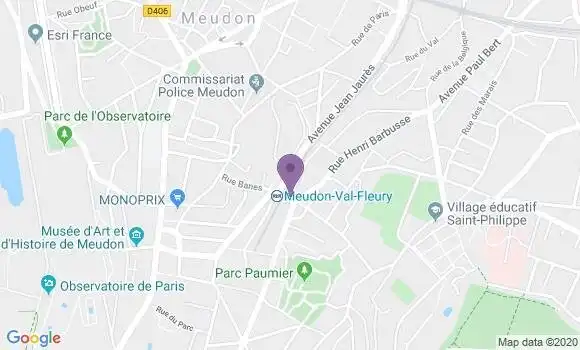 Localisation LCL Agence de Meudon Val Fleury