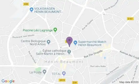 Localisation BNP Paribas Agence d