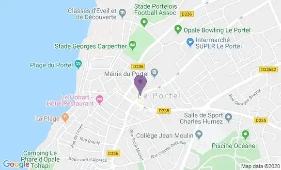 Localisation BNP Paribas Agence de Le Portel