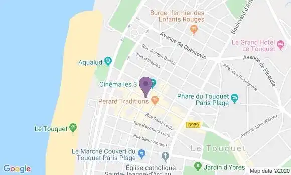 Localisation BNP Paribas Agence de Le Touquet