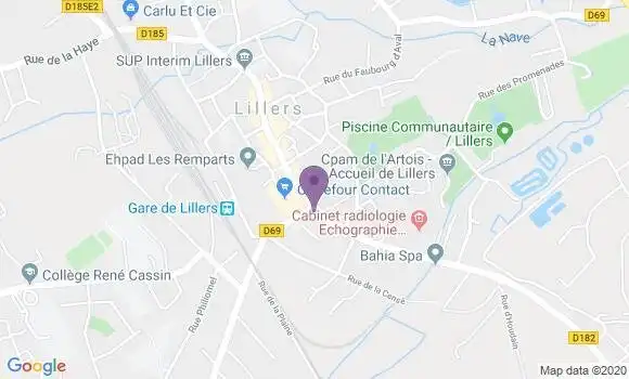 Localisation BNP Paribas Agence de Lillers