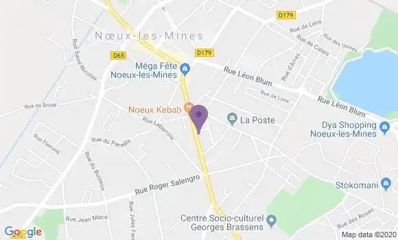 Localisation BNP Paribas Agence de Noeux les Mines
