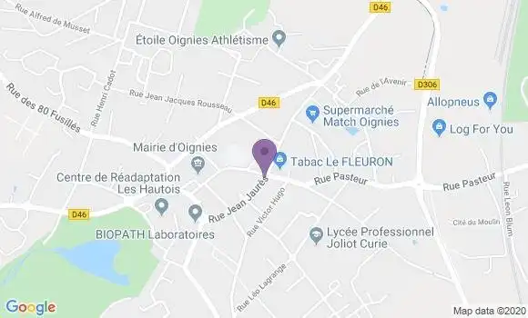 Localisation BNP Paribas Agence d