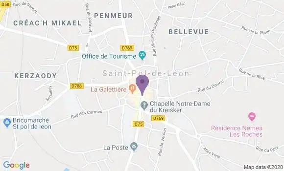Localisation BNP Paribas Agence de Saint Pol sur Ternoise