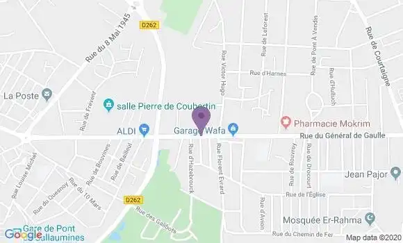 Localisation BNP Paribas Agence de Sallaumines