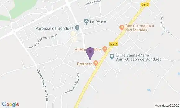 Localisation BNP Paribas Agence de Bondues