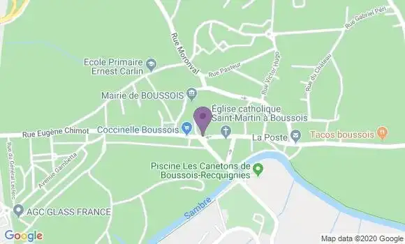 Localisation BNP Paribas Agence de Boussois