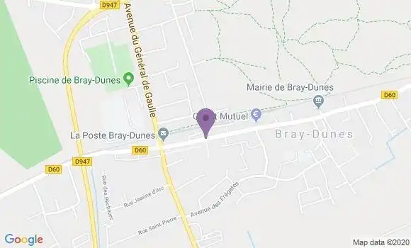 Localisation BNP Paribas Agence de Bray Dunes