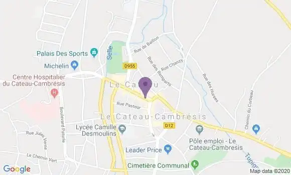 Localisation BNP Paribas Agence de Le Cateau Cambrésis
