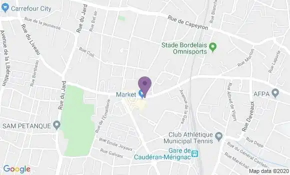Localisation LCL Agence de Bordeaux Montesquieu