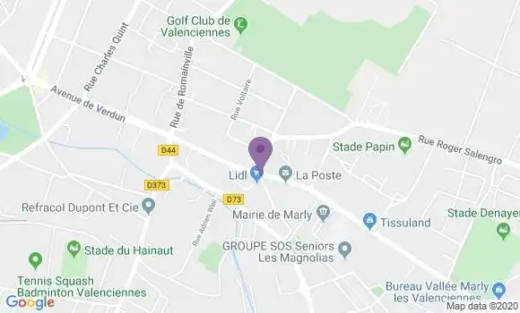 Localisation BNP Paribas Agence de Marly lez Valenciennes