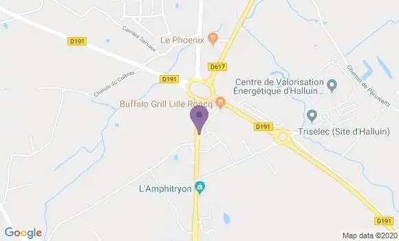 Localisation BNP Paribas Agence de Roncq