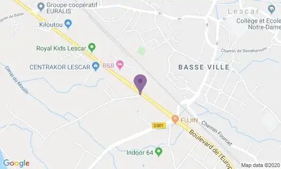 Localisation LCL Agence de Lescar l