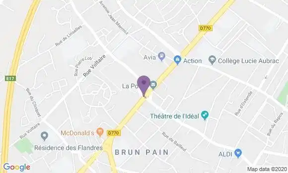 Localisation BNP Paribas Agence de Tourcoing Brun Pain