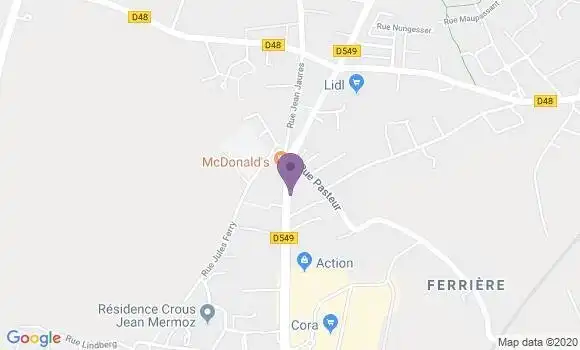 Localisation BNP Paribas Agence de Wattignies