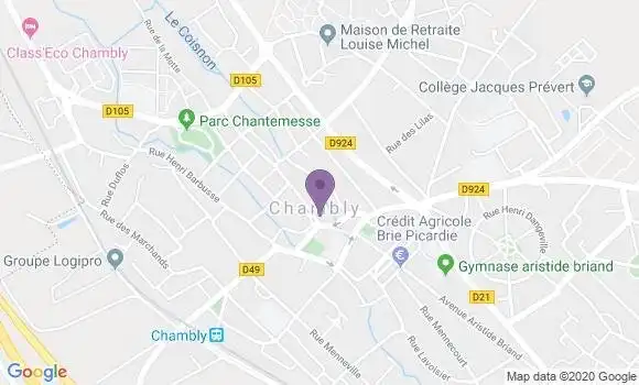 Localisation BNP Paribas Agence de Chambly