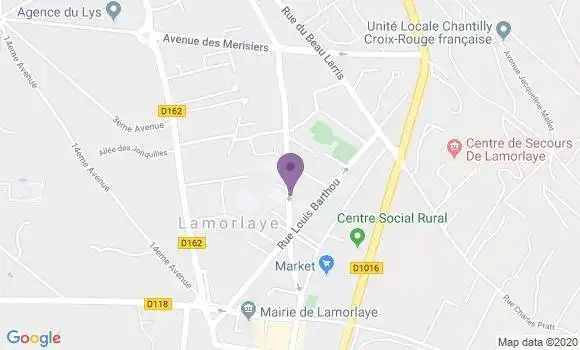 Localisation BNP Paribas Agence de Chantilly
